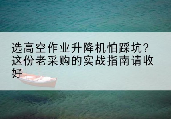 辛集高空作业升降机厂家推荐-选高空作业升降机怕踩坑？这份老采购的实战指南请收好